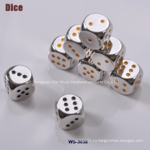 Игровые кубики из цинкового сплава, принадлежности для казино, высококачественные металлические кости, азартные игры